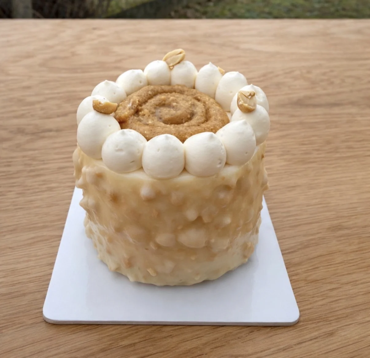 Cheesecake caramel cacahouète
