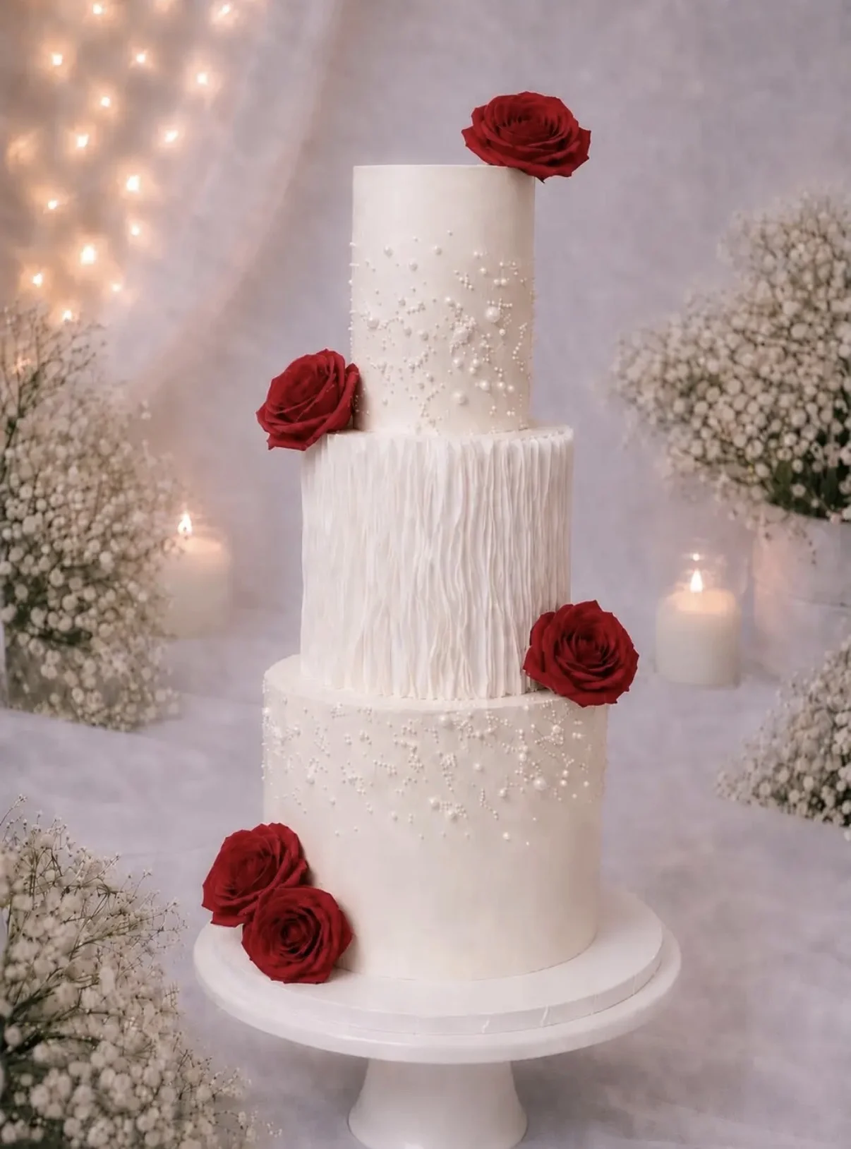 Wedding Cake & Rose